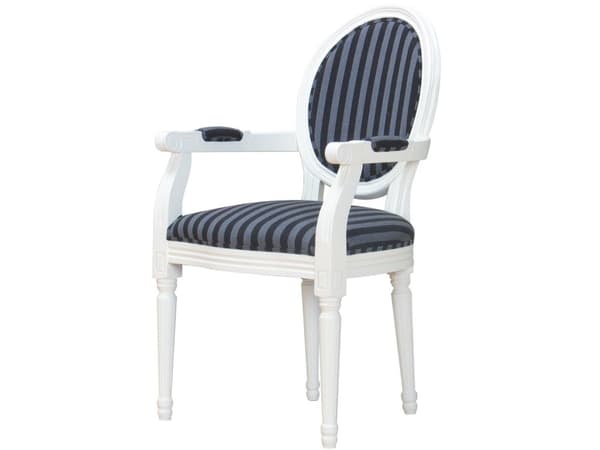 Amaretta spisegruppe 100x180/280 inkl. 2 tilleggsplate antikk hvit med 2+6 Rokokko stoler antikk hvit/svart.