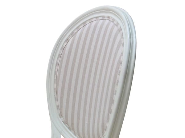 Amaretta spisegruppe 100x180/280 inkl. 2 tilleggsplate antikk hvit med 6 Rokokko stoler antikk hvit/beige.