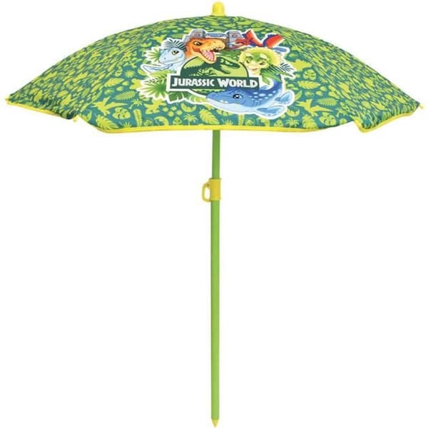 FUN HOUSE Jurassic Dinosaur trädgårdsmöbler - 1 bord 46 x ø46 cm, 2 stolar 53 x 38,5 x 37,5 cm och 1 parasoll 125 x ø100 cm
