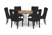 Lyon Spisebord 150 cm Rundt med 6st Jospeh Spisebordsstole