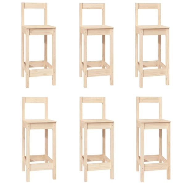 vidaXL Barmöbler 7 delar massiv furu