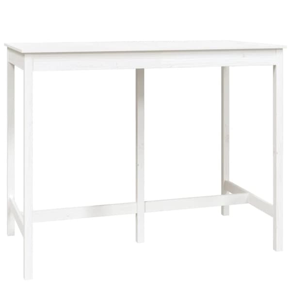 vidaXL Barsett 7 deler hvit heltre furu
