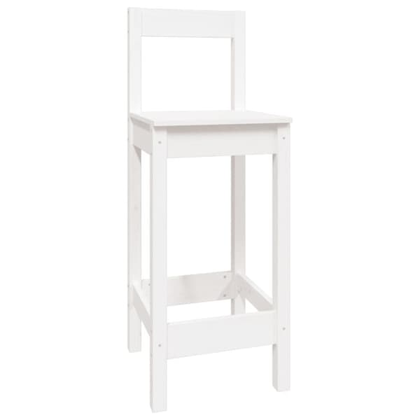 vidaXL Barsett 5 deler hvit heltre furu
