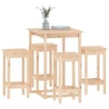 Miniatyrbilde 4 av 9: vidaXL Barsett 5 deler heltre furu