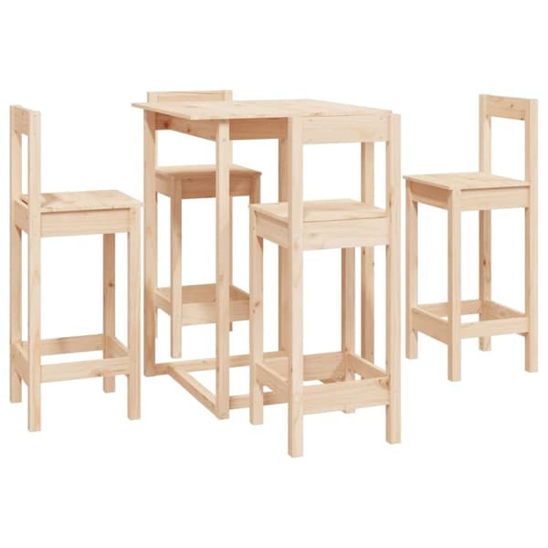 vidaXL Barsett 5 deler heltre furu