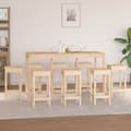 Miniatyrbilde 6 av 9: vidaXL Barsett 9 deler heltre furu