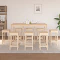 Miniatyrbilde 1 av 9: vidaXL Barsett 9 deler heltre furu