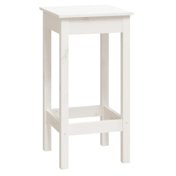 vidaXL Barsett 9 deler hvit heltre furu