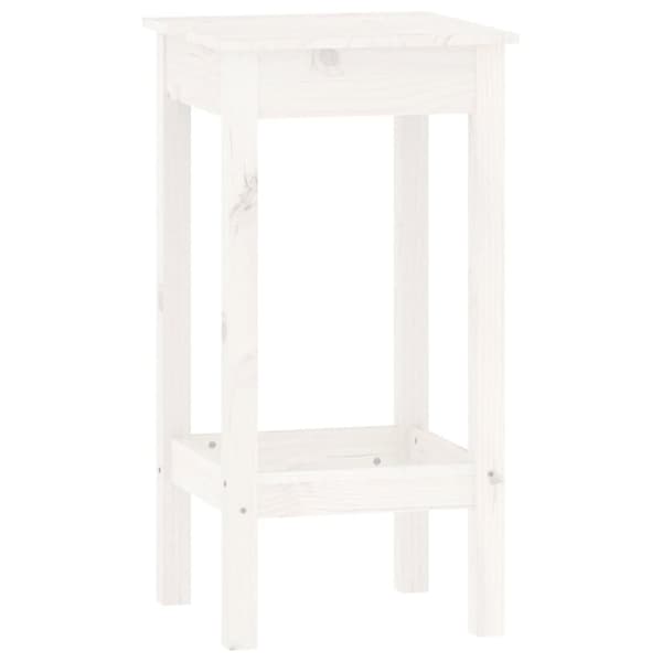 vidaXL Barsett 5 deler hvit heltre furu