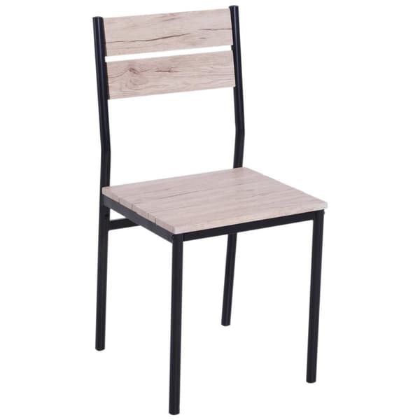 Rootz matbordsset - 3-delat - 1 matbord - 2 matstolar - MDF - metall - trälook - svart