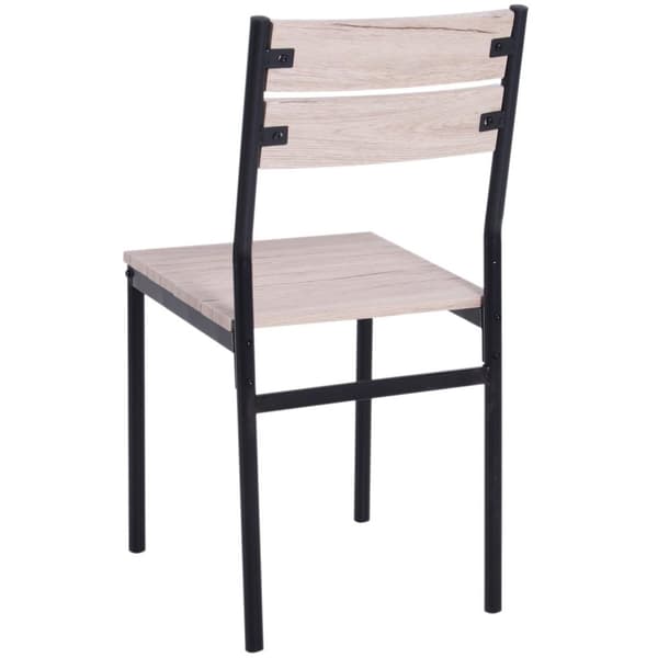 Rootz matbordsset - 3-delat - 1 matbord - 2 matstolar - MDF - metall - trälook - svart