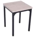 Miniatyrbild 8 av 11: Rootz matbordsset - 3-delat - 1 matbord - 2 matstolar - MDF - metall - trälook - svart