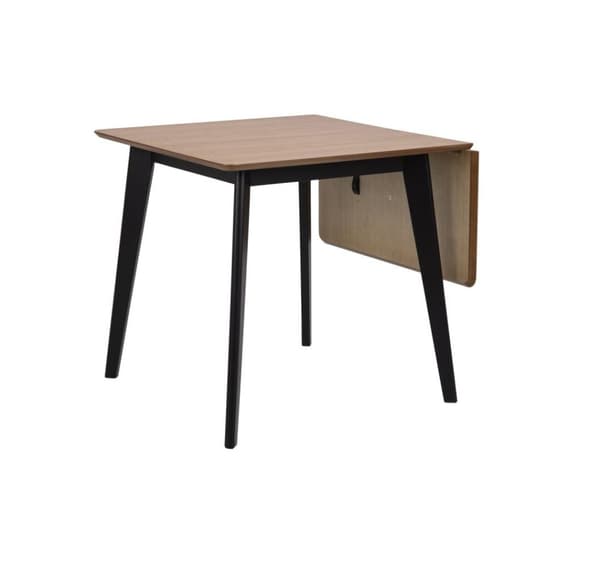 Spisebord ROXBY, 80/120x80xH76cm, eg/sort