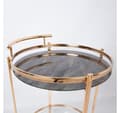 Pikkukuva 5 / 6: Tarjoilupöytä GENUA kulta 52x52x79cm, teräs, lasi