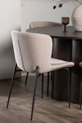 Miniatyrbilde 4 av 5: Olivia spisegrupper bord mocca og 4 Modesto stoler beige.