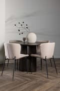 Miniatyrbilde 5 av 5: Olivia spisegrupper bord mocca og 4 Modesto stoler beige.