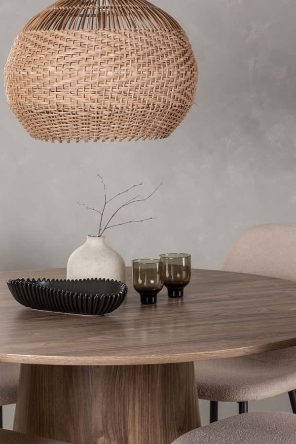 Lanzo spisegrupper bord natur og 4 Polar stoler beige.