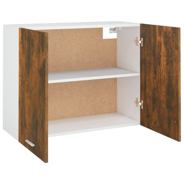 vægskab 80x31x60 cm konstrueret træ røget egetræsfarve