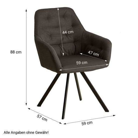 Spisebord 80x80 Cm - 2 Stole Æg Antracit Linné