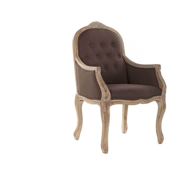 Fåtölj DKD Home Decor Brun Naturell Mörkbrun Gummiträ 62 x 55 x 100 cm 63,5 x 49,5 x 102 cm