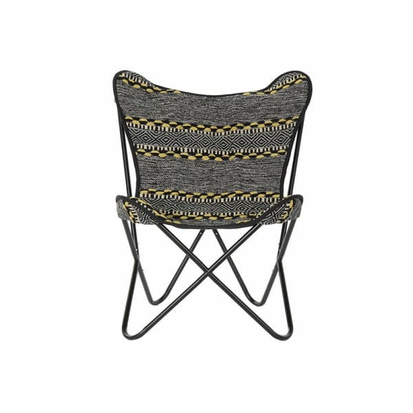 Lænestol DKD Home Decor Gul Hvid Sort Multifarvet Jern 74 x 65 x 90 cm