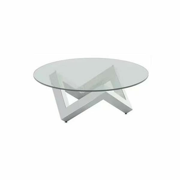 Soffbord DKD Home Decor Stål Härdat glas 90 x 90 x 45 cm