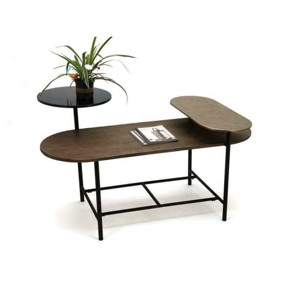 Sofabord DKD Home Decor 116 x 76 x 64 cm Metal Aluminium Træ MDF