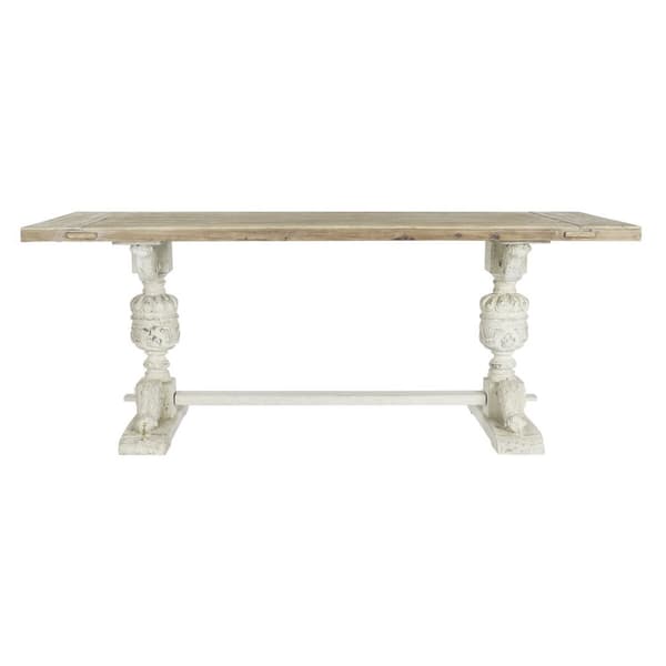 Matsalsbord DKD Home Decor Vit Naturell Gran 200 x 90 x 78 cm