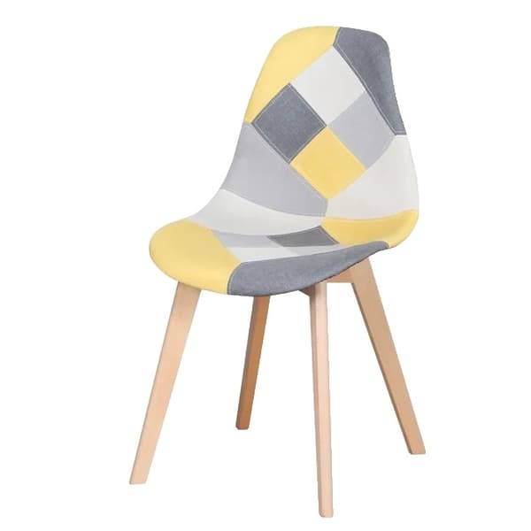 Spisebordsstole, Skandinavisk Stil Design, Ergonomisk Træ, 8PCS-Gul