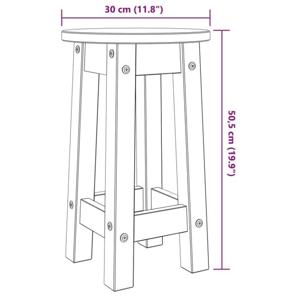 vidaXL Barkrakker 2 stk heltre furu