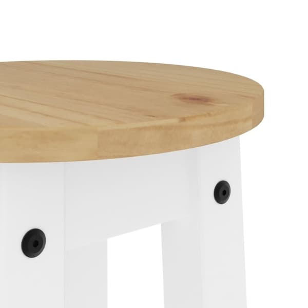 vidaXL Barkrakker 2 stk hvit heltre furu
