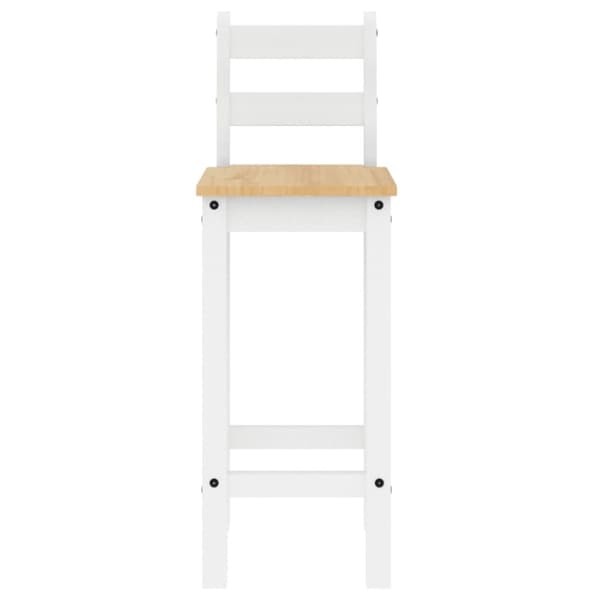 vidaXL Barsett 5 deler hvit heltre furu