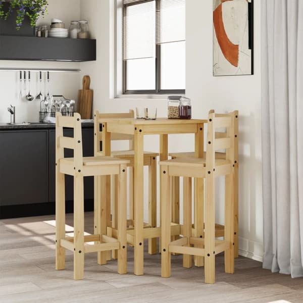 vidaXL Barsett 5 deler heltre furu