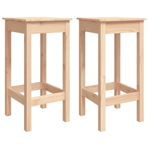 The Living Store 3-osainen Baarisarja täysi mänty -  Keittiön & ruokasalin kalusteet