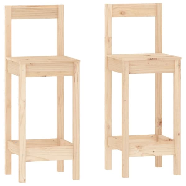 The Living Store 3-osainen Baarisarja täysi mänty -  Keittiön & ruokasalin kalusteet