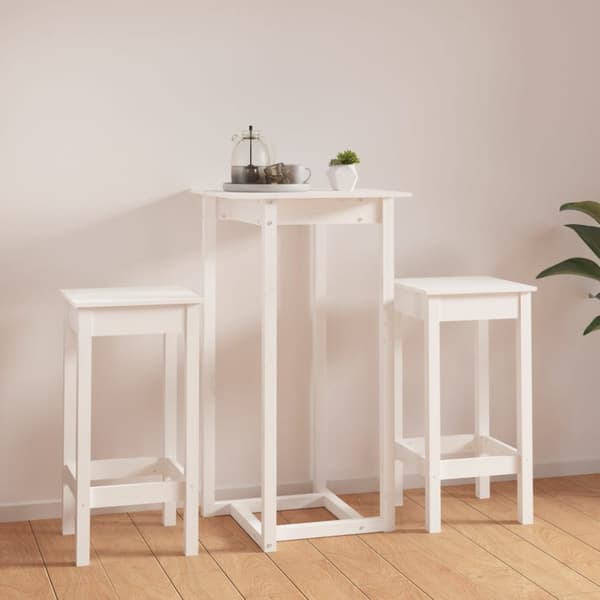 Barmöbler 3 delar Vit massiv furu - Barmöbler - Bargrupp - Home & Living