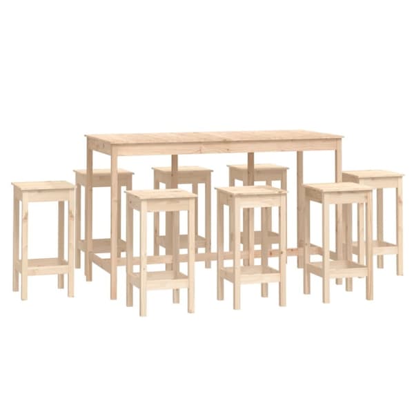 9-osainen Baarisarja täysi mänty - Baarisarja - Baarisarjat - Home & Living