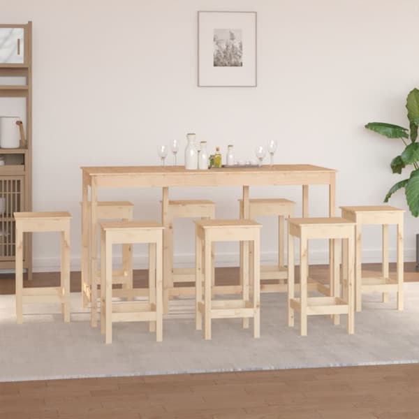 9-osainen Baarisarja täysi mänty - Baarisarja - Baarisarjat - Home & Living