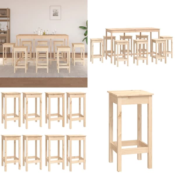 9-osainen Baarisarja täysi mänty - Baarisarja - Baarisarjat - Home & Living