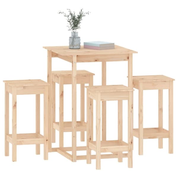 Barmöbler 5 delar massiv furu