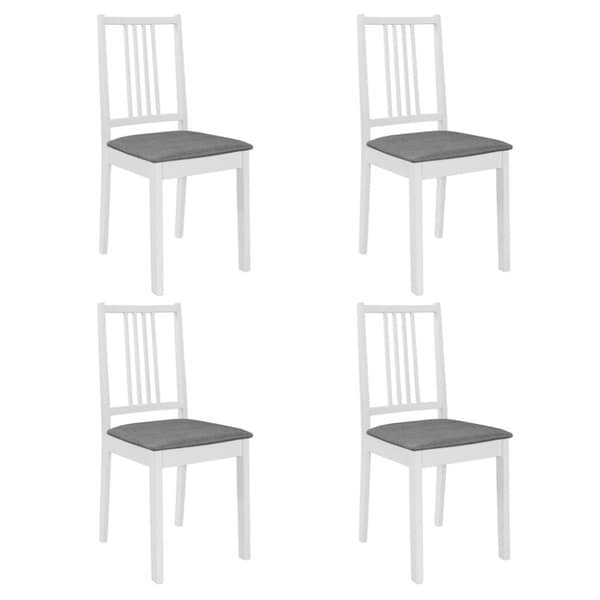 spisebordssæt 5 dele MDF hvid