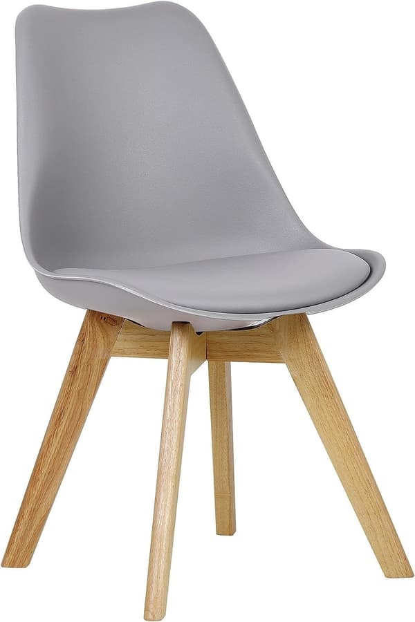 Rootz Set med 2 matstolar - Bekväma sittplatser - Snygga möbler - Ergonomisk design - Högdensitetsskum - Massiva träben - 48cm x 42cm x 82cm