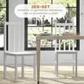 Miniatyrbild 4 av 10: Rootz Set med 2 köksstolar - Matsalsstolar - Moderna trästolar - Massiv furu - Bekväma sittplatser - Enkelt underhåll - 47,5D x 38,5W x 99H cm