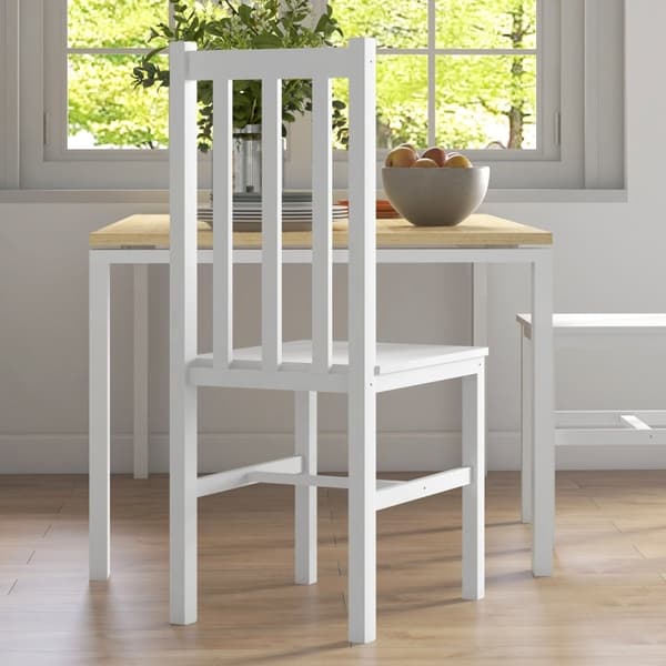 Rootz Set med 2 köksstolar - Matsalsstolar - Moderna trästolar - Massiv furu - Bekväma sittplatser - Enkelt underhåll - 47,5D x 38,5W x 99H cm