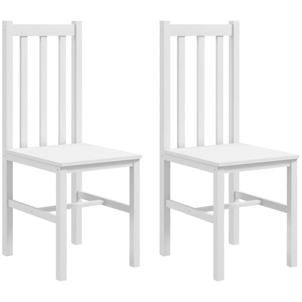 Rootz Set med 2 köksstolar - Matsalsstolar - Moderna trästolar - Massiv furu - Bekväma sittplatser - Enkelt underhåll - 47,5D x 38,5W x 99H cm