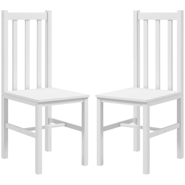 Rootz Set med 2 köksstolar - Matsalsstolar - Moderna trästolar - Massiv furu - Bekväma sittplatser - Enkelt underhåll - 47,5D x 38,5W x 99H cm