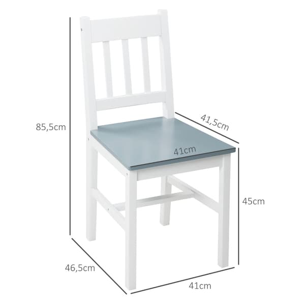 Rootz Set med 2 matsalsstolar - Köksstolar - Matsitsar - Komfort, stil, kvalitet - 46,5D x 41W x 85,5H cm - Furu