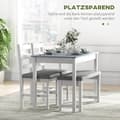 Miniatyrbild 6 av 9: Rootz 4-delat matbordsset - Matsalsmöbler - Platsbesparande matsalsset - Bekväma sittplatser - Enkelt underhåll - 108cm x 65cm x 75cm Bord - 92cm x 36