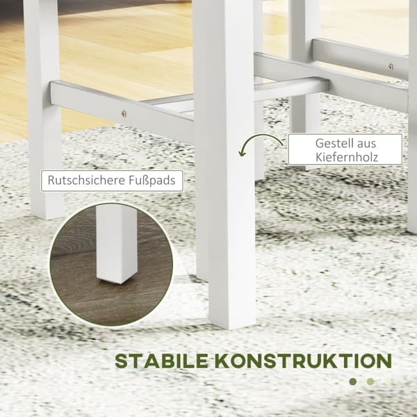 Rootz 4-delat matbordsset - Matsalsmöbler - Platsbesparande matsalsset - Bekväma sittplatser - Enkelt underhåll - 108cm x 65cm x 75cm Bord - 92cm x 36