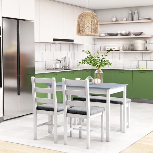 Rootz 4-delat matbordsset - Matsalsmöbler - Platsbesparande matsalsset - Bekväma sittplatser - Enkelt underhåll - 108cm x 65cm x 75cm Bord - 92cm x 36